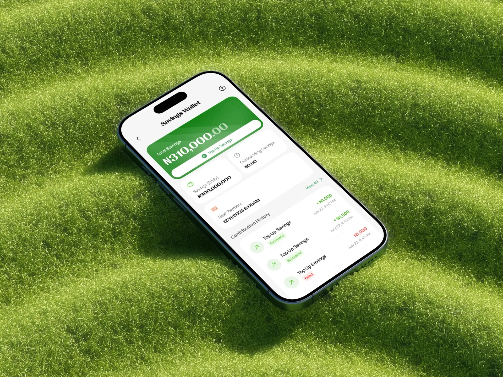A close up of a green and white object